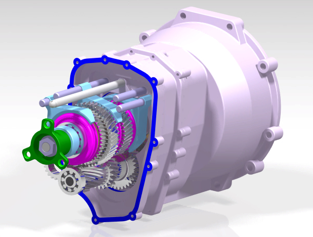 5档变速箱3D数模图纸 STP格式